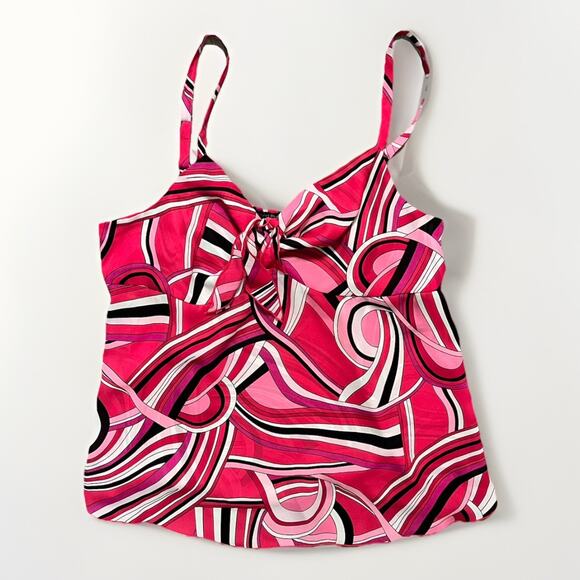 Blue Diamond Plus Size 18 Women’s Pink Abstract Print Sleeveless Tank Top - Picture 1 of 4